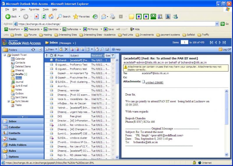 Lotus notes to exchange 8.1 out of office